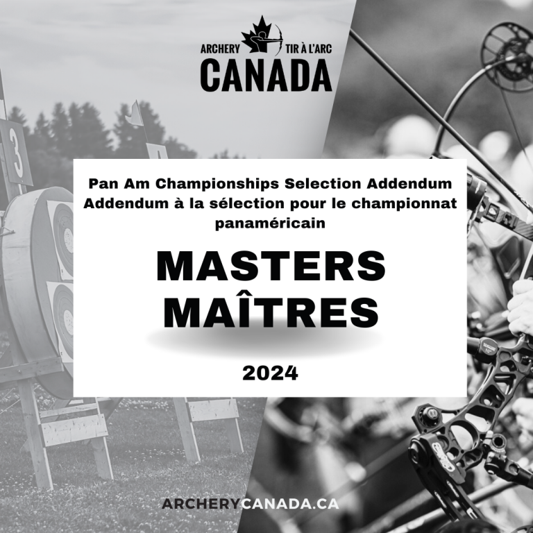 Championnats panaméricains des jeunes et des maîtres 2024 :  Publication des addendums de sélection des masters