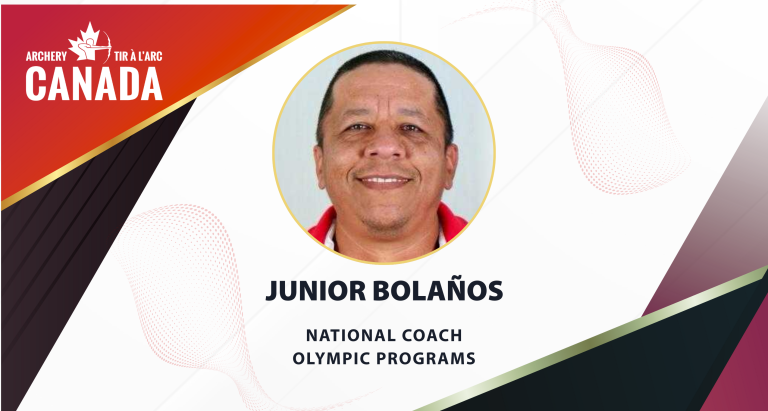 Archery Canada annonce la nomination de Junior Bolaños au poste d&rsquo;entraîneur national des programmes olympiques.