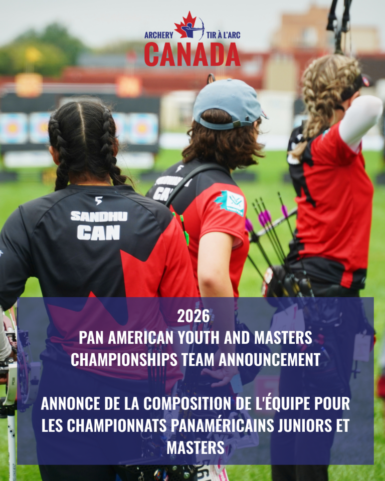 Archery Canada Announces Team for 2026 Pan American Youth and Masters Championships